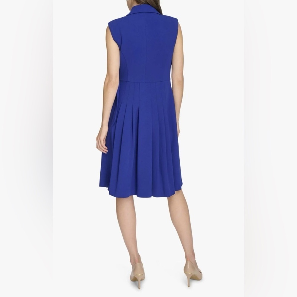 Calvin Klein Blue Sleeveless Side Buckle
Wrap Dress - Picture 2 of 5